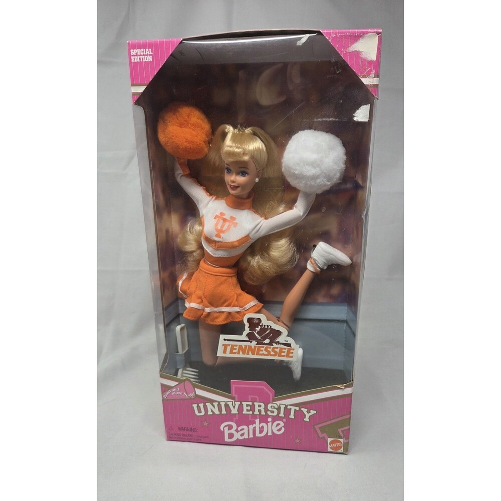 Vintage New 1997 Barbie University of Tennessee Cheerleader Special Edition NRFB